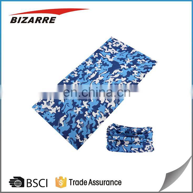 Camo print one piece multi-purpose square bandana