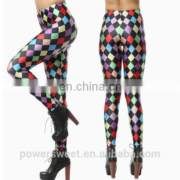 2014 Newest Ladies Trousers with Colorful Diamond Print