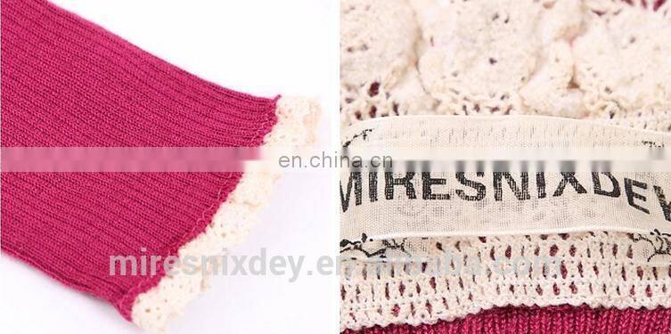 fashion korean style pure color lace sweater