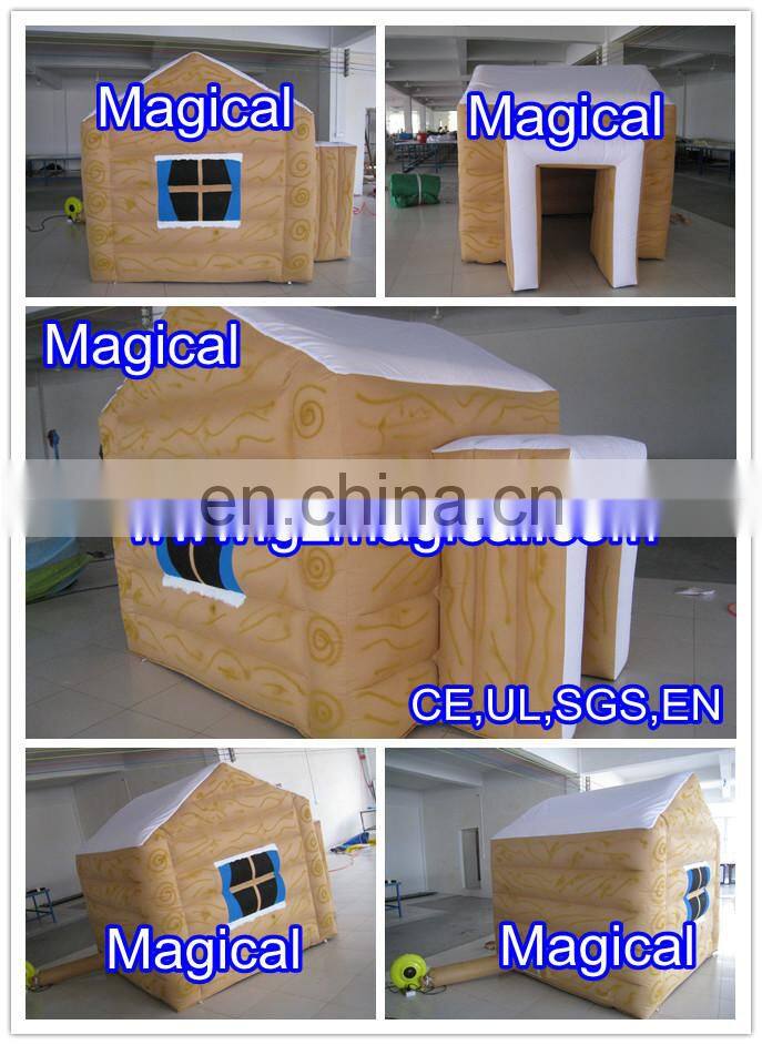 small inflatable red house for christmas use/ christmas house tent
