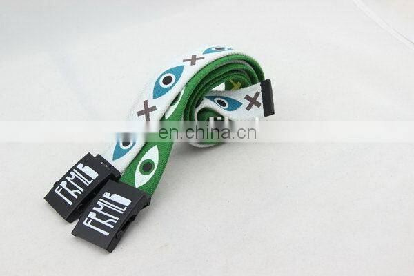 Canvas Belt With Full Printing Locking Belt Buckle