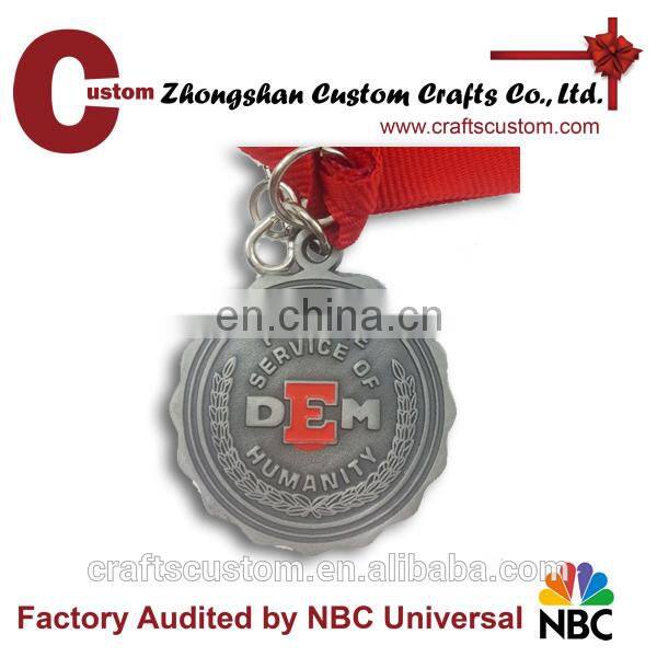 Promotional new products expert factory custom quality star design gold plated anniversary medal