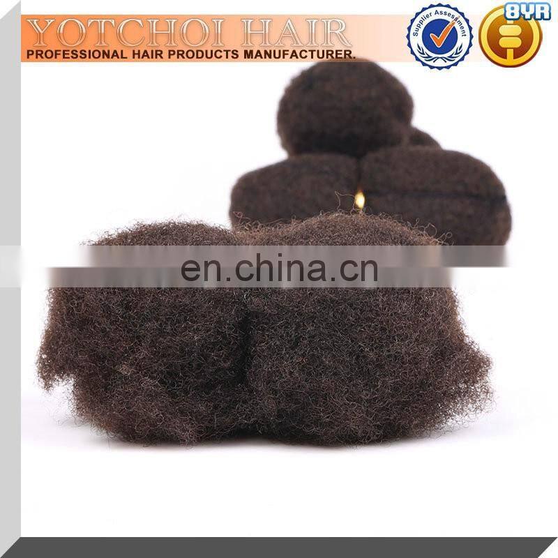 Mongolian Human Hair Natural Color Afro Kinky Hair Weave