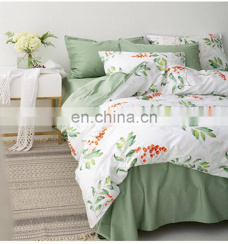 RAWHOUSE Home textile printed 4PCS 100% cotton bedding sets luxury