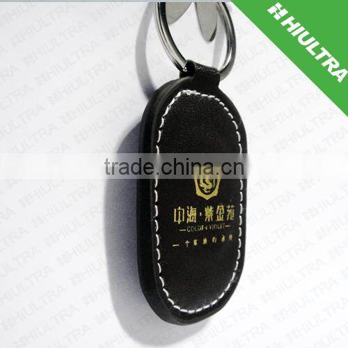 EM4100/EM4200 Small Rfid Leather Key Tags for access control, time attendance,gym,Club