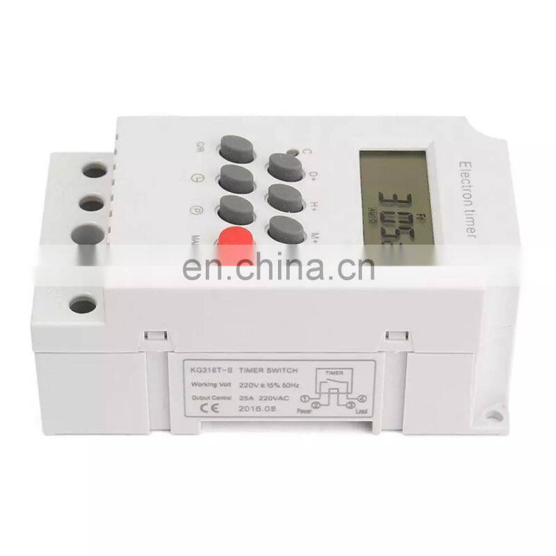KG316T-II time switch AC220v timer Din Rail LCD Digital Programmable Electronic Timer Switch Digital Timer Controller