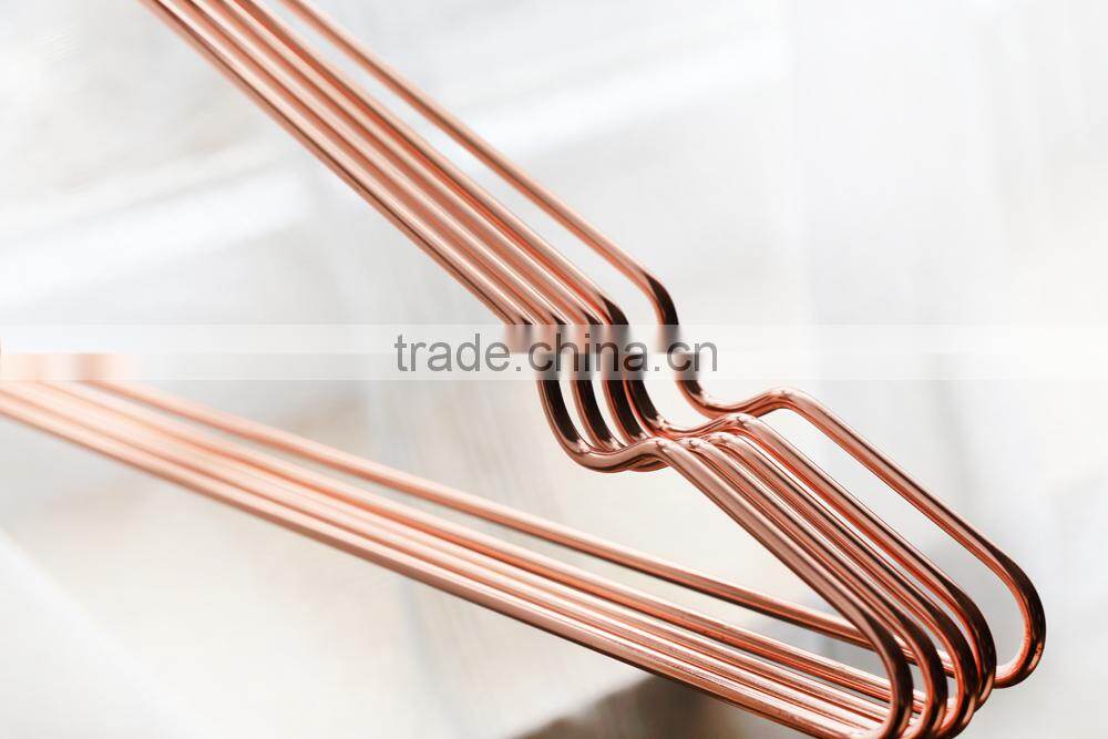 coat copper hanger shirt rose gold metal hanger metal wire coat hangers