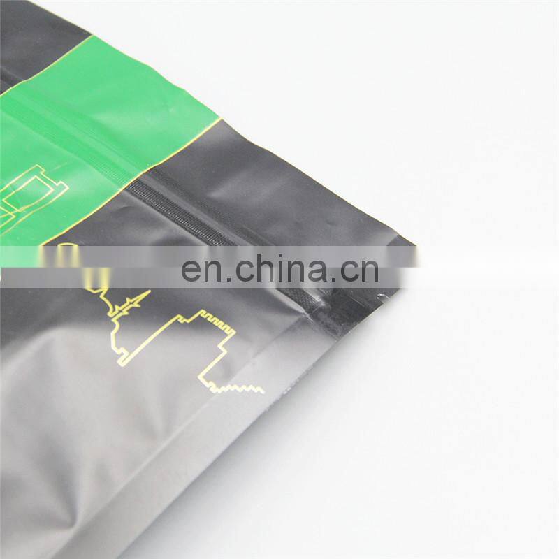 Laminated aluminum foil zip lock bag stand up pouch /matt white foil pouch /zip lock coffee bag with degassing valve