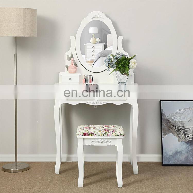 Mini Girl Furniture Design Mirror Child Wood Mirrored Dressing Table