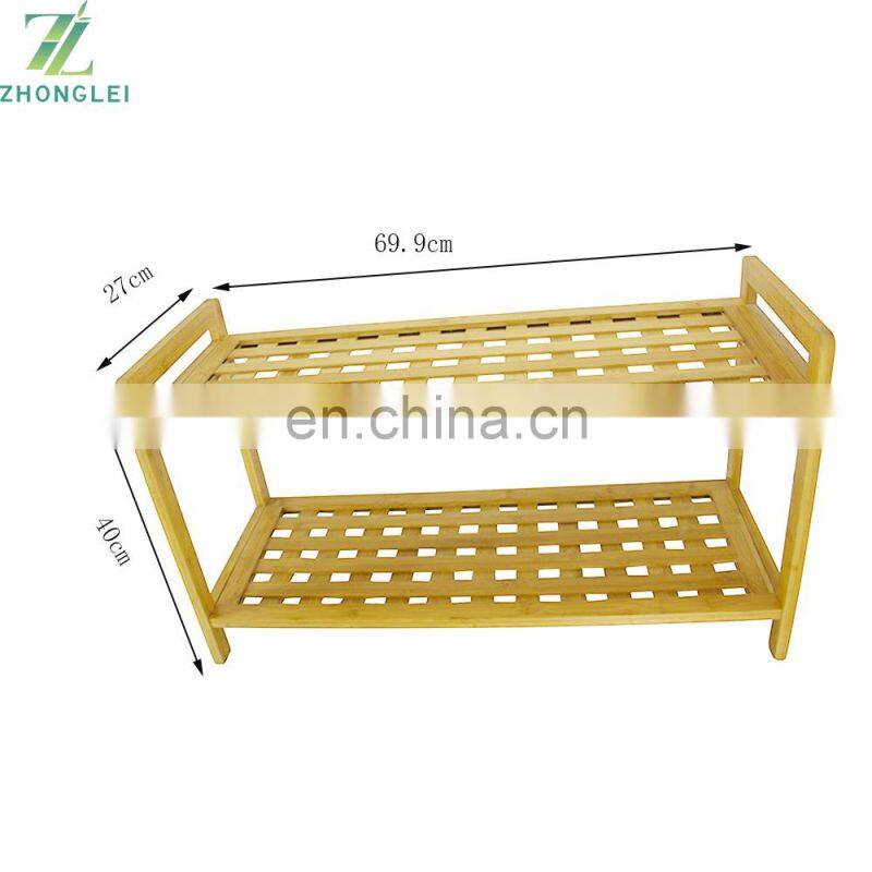 Hot-selling handmade Bamboo Shoes Storage Shelf Rack Top Quality