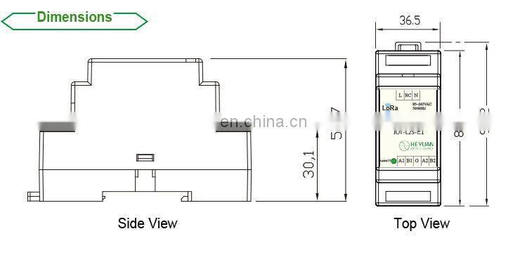 Heyuan 8km Long Range rf AS923mhz Easy Embed Module LoRaWAN Wireless IOT-L2S-E1&E2