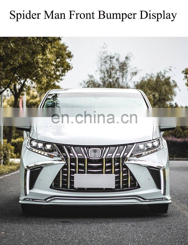 Runde High Quality Front Bumper Grille Body Kit For Honda Odyssey 15-20 Upgrade To Spider Man/Saint Fighter/Flying Wing