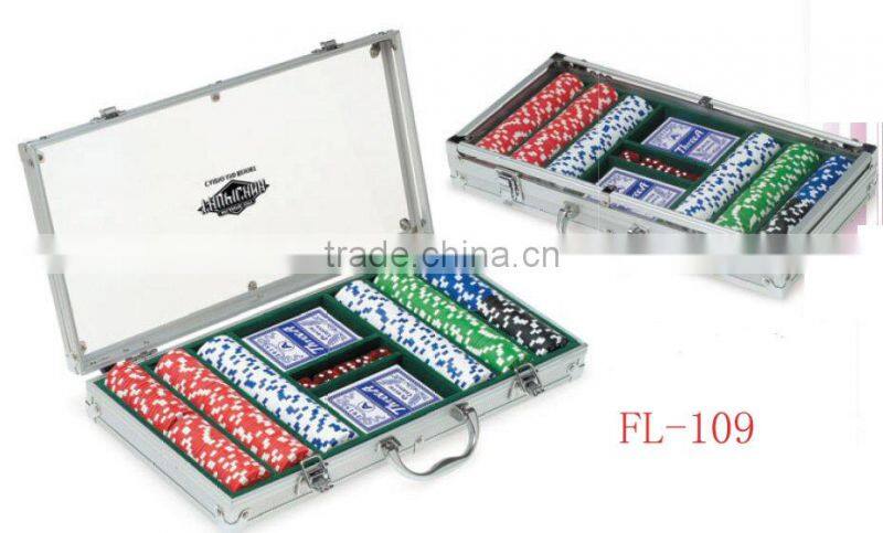 New arrival! 1000pcs poker chip case,aluminum poker set in metal case,trolley poker case