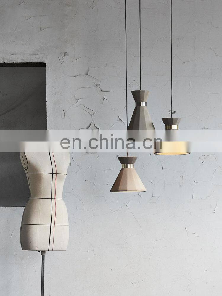 E27 Industrial vintage cement shade ceiling lighting concrete hanging pendant light for coffee shop