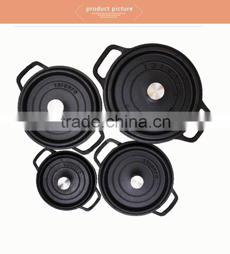 Round cast iron pot seasoning