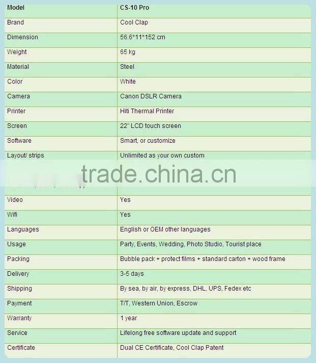 Outdoor Advertising Promotion Machine Photo Booth Wedding