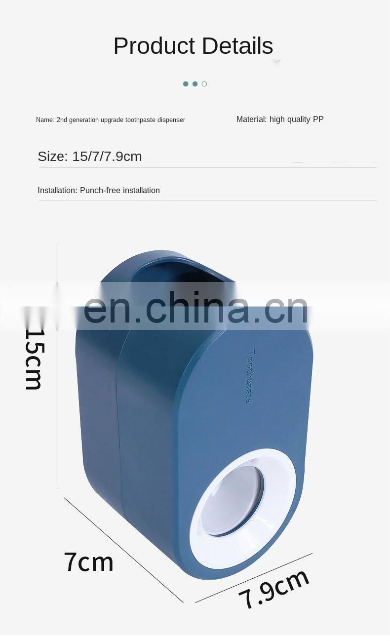 Adhesive Automatic Toothpaste Squeezer Set, Wall-mounted Toothpaste Holder rack Wall Suction Toothpaste Squeezer