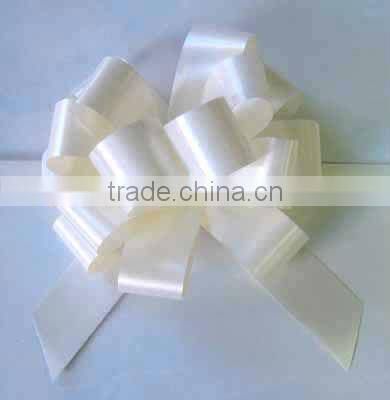 Wrapping pull bow/RIBBON PULL BOW made of poly plain ribbon for wedding decoration