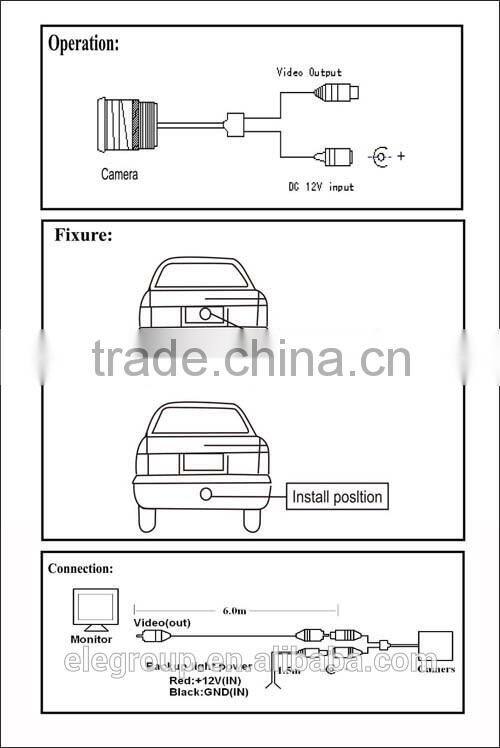 Low cost oem car camera with infrared and waterproof