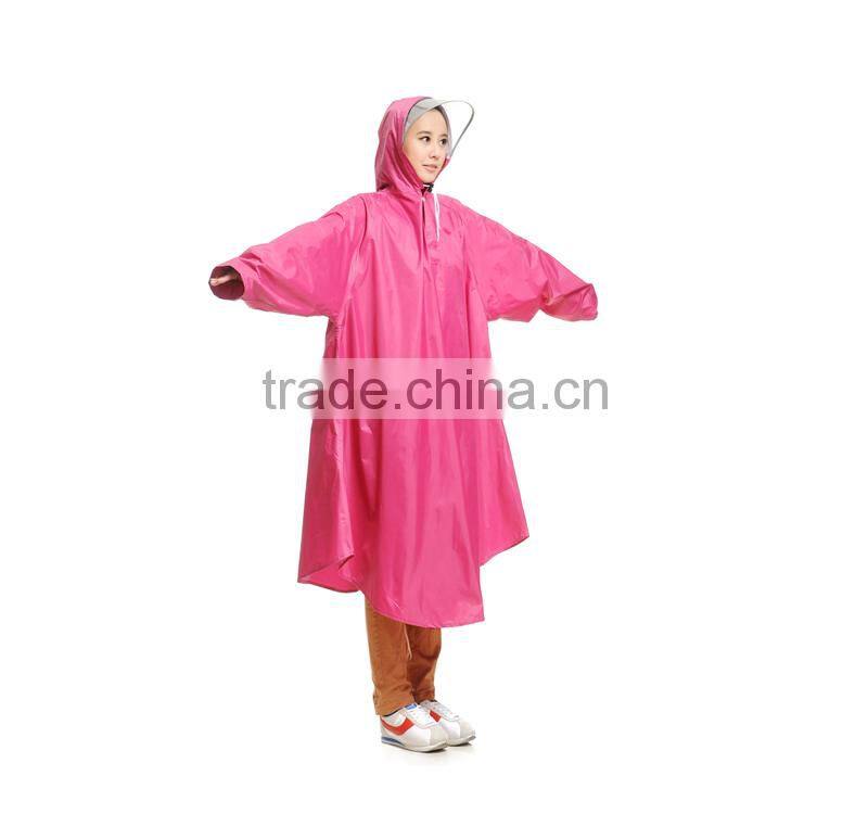 Long motorcycle rain poncho Raincoat with logo