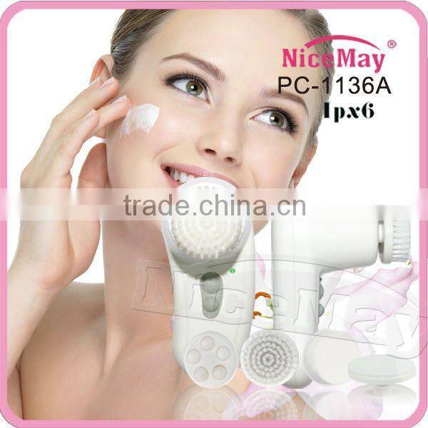 6 in 1 electric facial cleaning brush