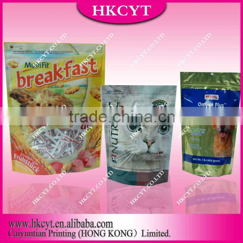 Dog food bag/Plastic bag for pet food/Custom printed stand up pet food packaging bag