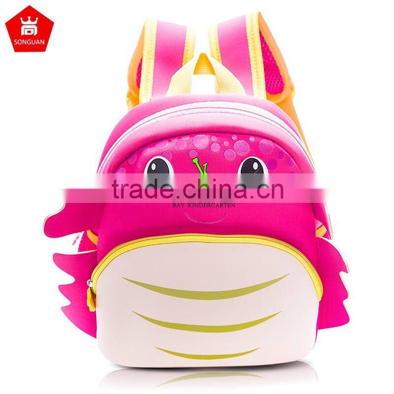 New modern kids backpack school bag with cute smiling face style