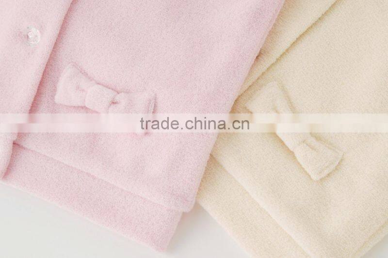 Japanese wholesale high quality product jackets winter baby girl children clothe kid toddler clothing infant garment with ribbon