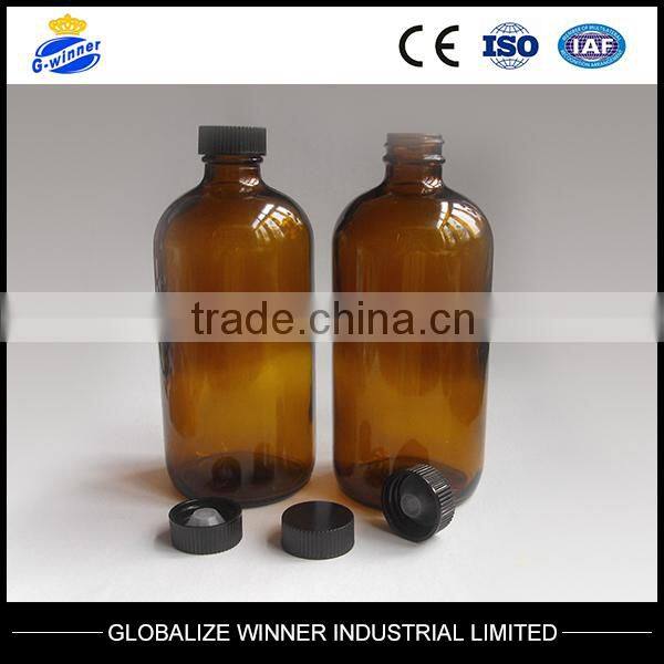 120ml Amber Glass Bottles with plastic cap for Syrup medicine PP 18,20,28mm