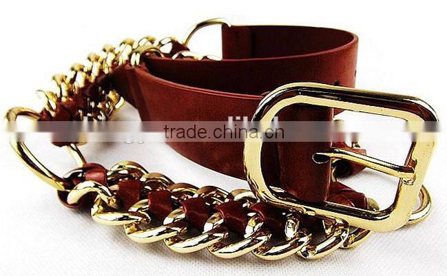 Fancy Braided Chain PU Belt -- E1509
