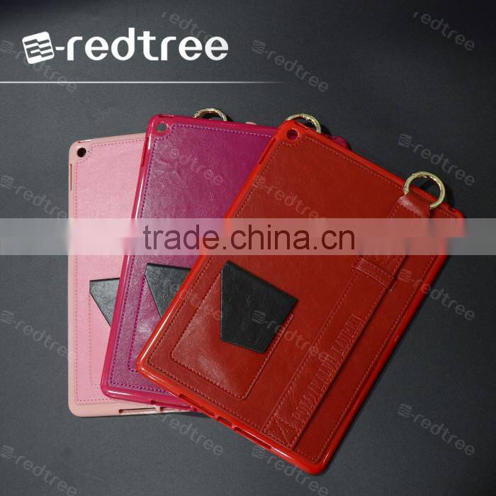 Newest design card holder with ring stand tablet cover for ipad 5