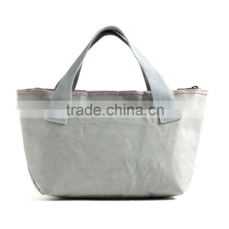 2016 Best selling washable kraft paper tote bag,portable insulation bags,fashion lunch bag