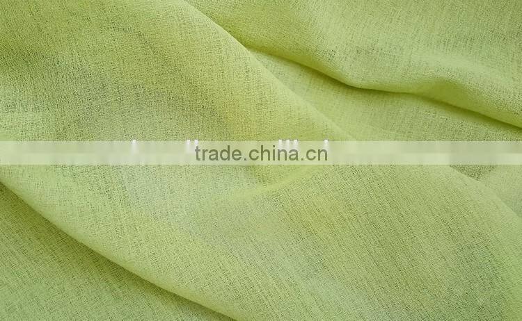 Plain coloured polyester linen curtain fabric