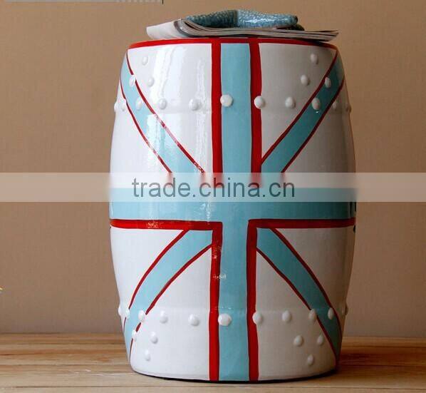 wholesale Ceramic squat Chinese antique porcelain garden stool jingdezhen