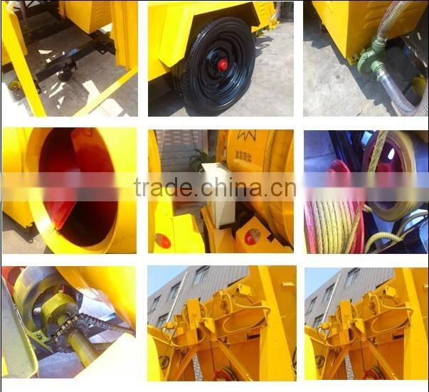 Self loading Concrete Machine!!JZM350 rolling drum concrete mixing machine