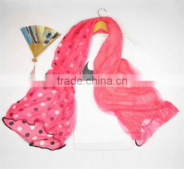 latest design colorful shred knitting scarf for girls