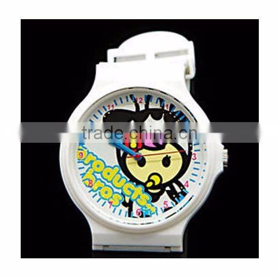 Products Bros Baby Rinne Costume Play Milk Cow Women Waterproof PVC Band Rubber Wrist White Watch For Four Season