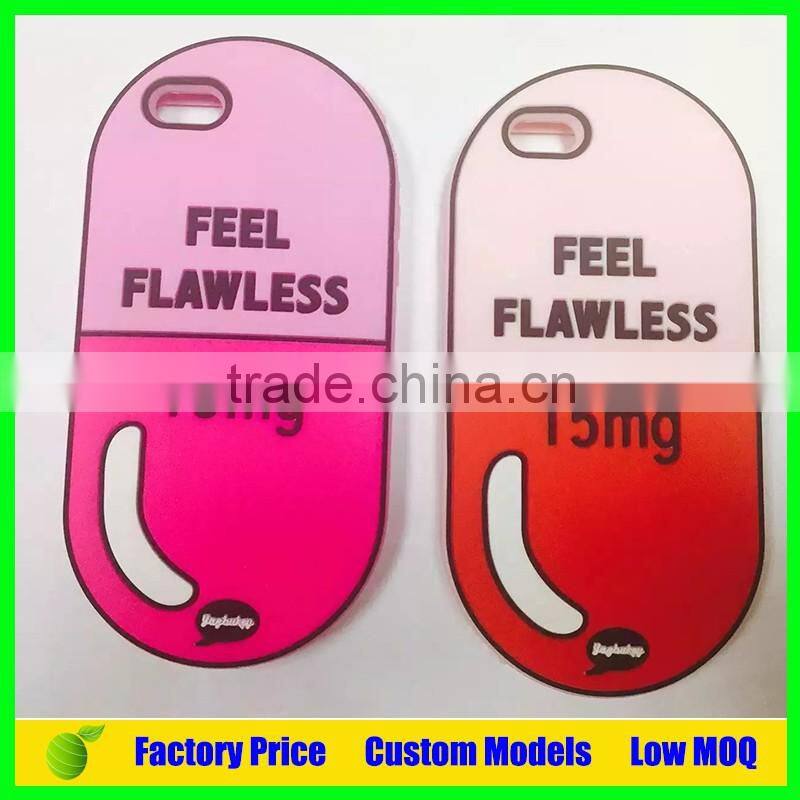 Capsule custom Silicone mobile 3d phone case for Samsung s7 cell phone back cover case