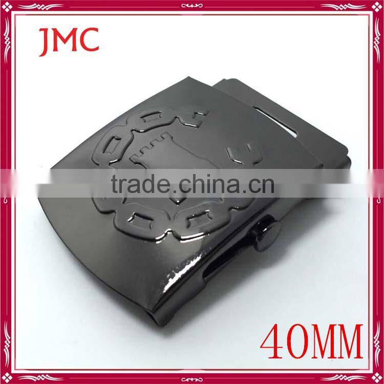 Gold Plate Military Web Belt Buckle With Emblem