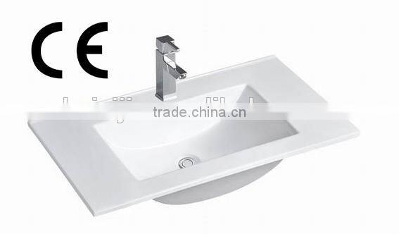 Hot selling ceramic thin edge cabinet basin/bathroom vanity wash basin(BSJ-9075E)