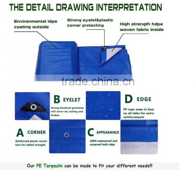 100% Virgin Material Fire Resistant Pe Tarpaulin