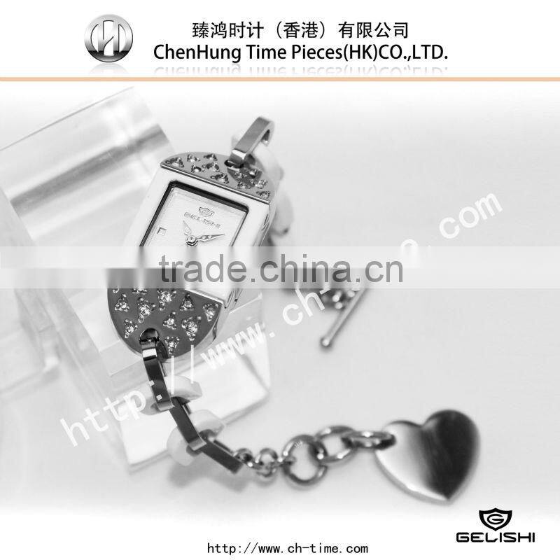 The latest design luxury brand stainless steel womens watches and case