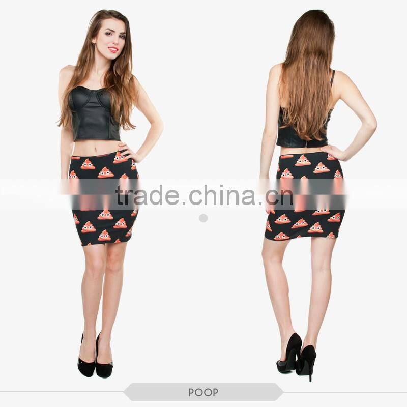 hot girls wearing mini skirts sexy tight slim mini skirt high quality 3d digital full print custom hot sale tube stretchy skirt