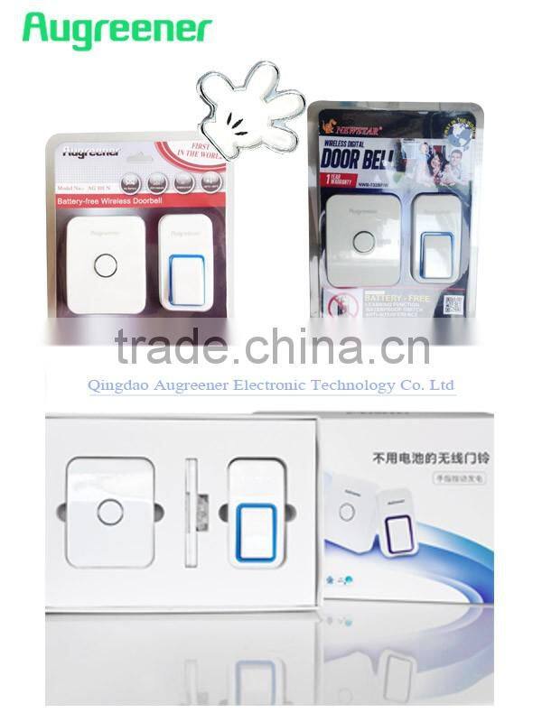 high-end wireless doorbell kinetic wireless doorbell manufacturer suupply in Qingdao wireless doorbell AG101N