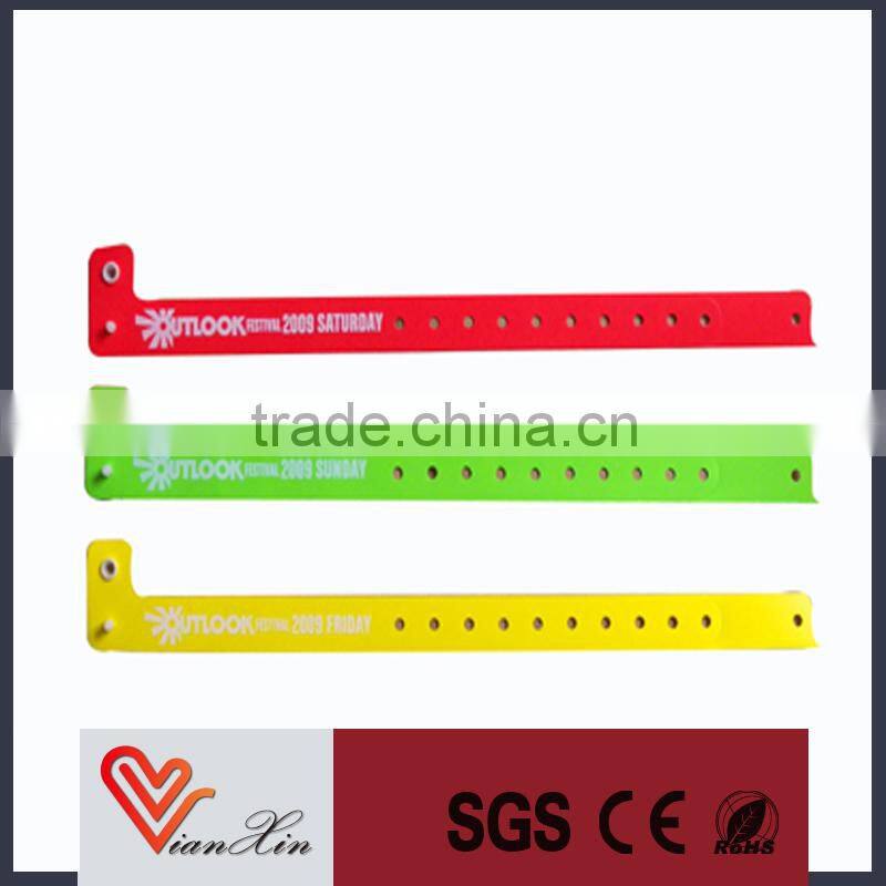 Customized L Shape Vinyl ID Wristband