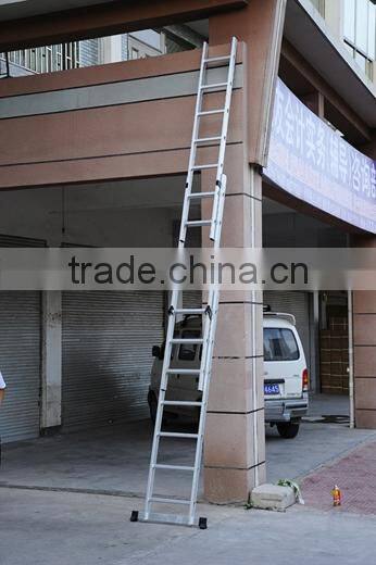 Adjustable Aluminium 3-section ladder Extension ladder EN131