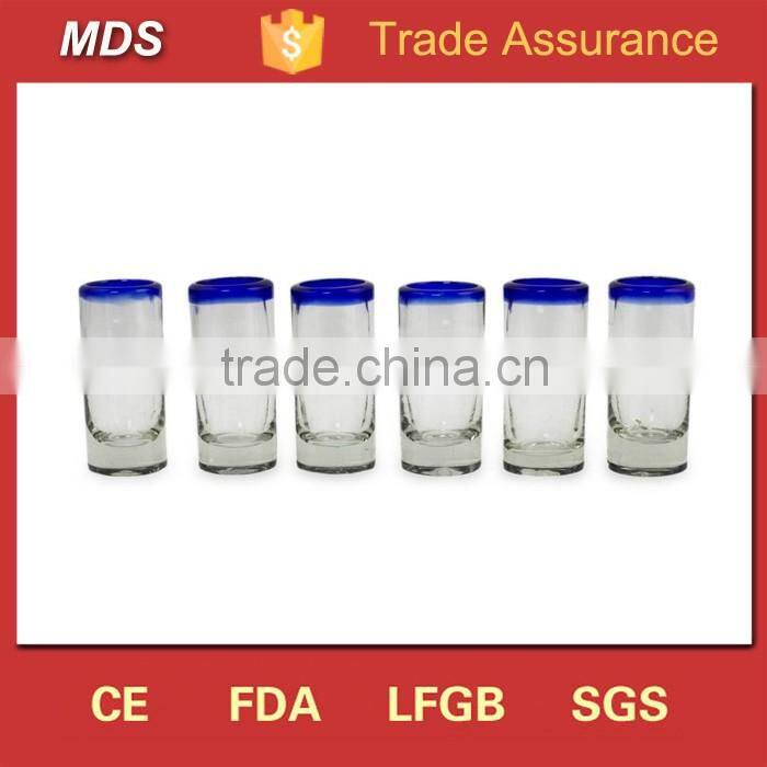 Custom hand blown decorative shot glasses with bubble