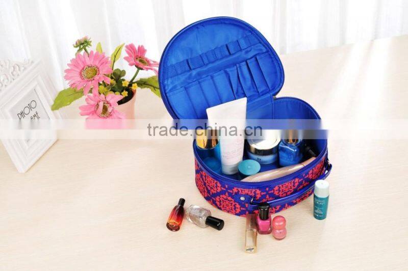 China makeup bags with handle vintage cosmetic bag round makeup box