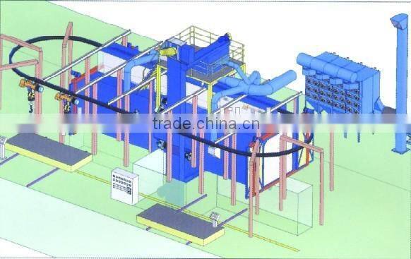 1 machinery for steel measuring tape Q37 rotary hook shot blasting machine