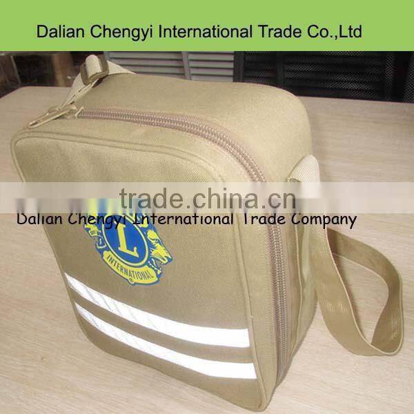 Promotoin trendy polyester tote lunch bag with customize printing
